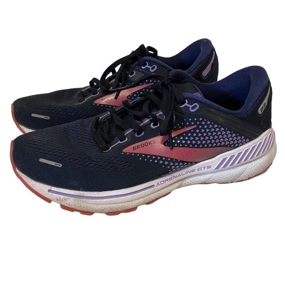 Women’s BROOKS Adrenaline GTS 22 Sneakers Shoes Navy - Picture 2 of 9